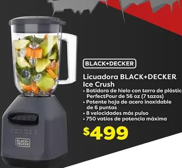 Oferta de Black and Decker - Licuadora Black+decker Ice Crush por $499 en Soriana Híper