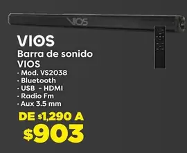 Oferta de Vios - Barra De Sonido por $903 en Soriana Híper