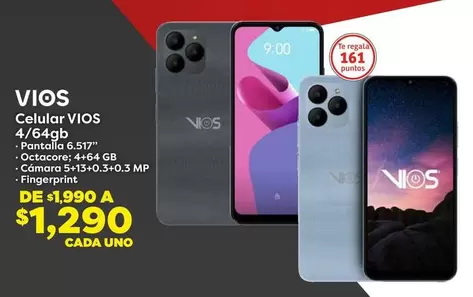 Oferta de Vios - Celular por $1290 en Soriana Híper