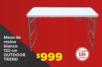 Oferta de Mesa De Resina Blanca por $999 en Soriana Híper