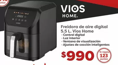 Oferta de Freidora De Aire Digital 5.5 L por $990 en Soriana Híper