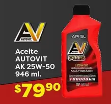 Oferta de Ak 25W-50 946 ml por $79.9 en Soriana Híper