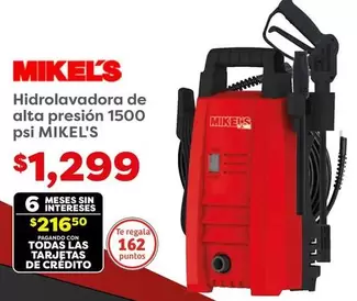 Oferta de Mikel's - Hidrolavadora De Alta Presion 1500 Ps por $1299 en Soriana Híper