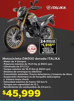 Oferta de Italika - Moto De 4 Leitepa por $45999 en Soriana Híper