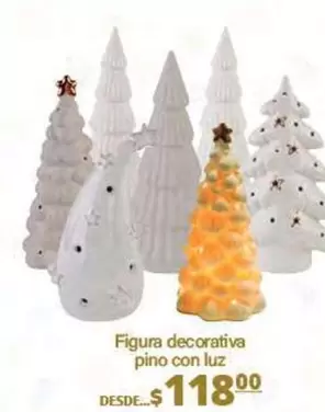 Oferta de Figura Decorativa Pino Con Luz por $118 en La Comer