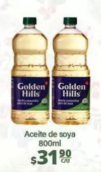 Oferta de Golden Hills - Aceite De Soya por $31.9 en La Comer