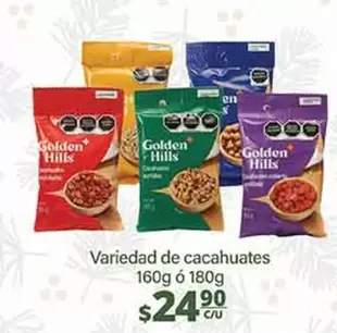 Oferta de Golden Hills - Variedad De Cacahuates por $24.9 en La Comer