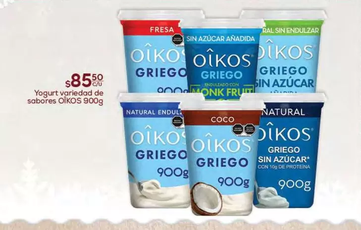 Oferta de Oikos - Yogurt Veretada De Sabores por $85.5 en Fresko