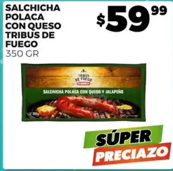 Oferta de Salchicha Polaca Con Queso por $59.99 en Merco