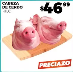 Oferta de Cabeza De Cerdo por $46.99 en Merco