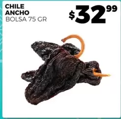 Oferta de Chile Ancho por $32.99 en Merco