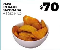 Oferta de Papa En Gajo Sazonada por $70 en Merco