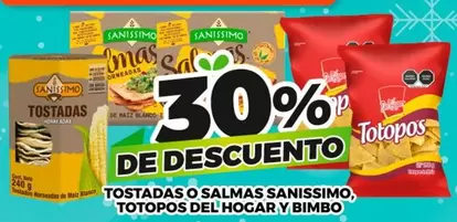 Oferta de Tostadas O Salmas , Totopos Del Hogar Y Bimbo en Merco