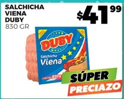 Oferta de Duby - Salchicha por $41.99 en Merco