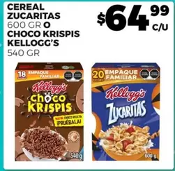 Oferta de Kellogg's - Cereal Zucaritas Choco Krispis por $64.99 en Merco