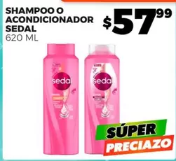 Oferta de Sedal - Shampoo O Acondicionador por $57.99 en Merco