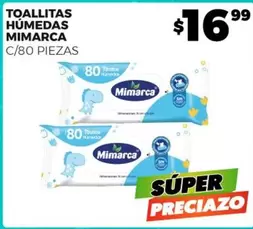 Oferta de Mimarca - Toallitas Humedas por $16.99 en Merco