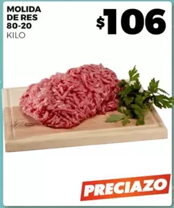 Oferta de Molida De Res 80-20 por $106 en Merco