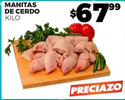 Oferta de Manitas De Cerdo por $72.5 en Merco