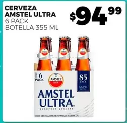 Oferta de Amstel - Cerveza Ultra por $94.99 en Merco