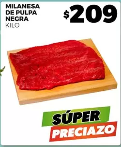 Oferta de Milanesa De Pulpa Negra por $209 en Merco