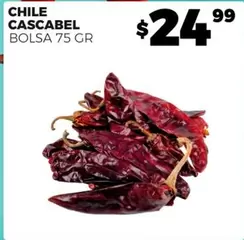 Oferta de Chile Cascabel por $24.99 en Merco