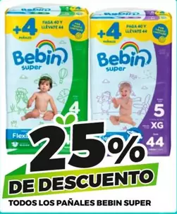 Oferta de Bebin - Todos Los Pañales Super en Merco