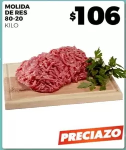 Oferta de Molida De Res 80-20 por $106 en Merco