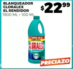 Oferta de Cloralex - Blanqueador El Rendidor por $22.99 en Merco