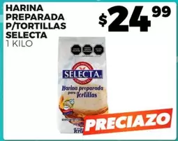 Oferta de Selecta - Harina Preparada P/Tortillas por $24.99 en Merco