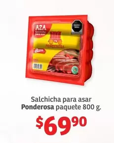 Oferta de Aza - Salchicha Para Asar Ponderosa Paquete por $69.9 en Soriana Híper