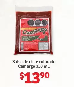 Oferta de Camargo - Salsa De Chile Colorado por $13.9 en Soriana Híper