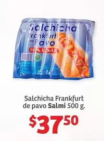 Oferta de Salchicha Frankfurt De Pavo por $37.5 en Soriana Híper