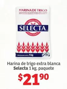 Oferta de Selecta - Harina De Trigo Extra Blanca por $21.9 en Soriana Híper