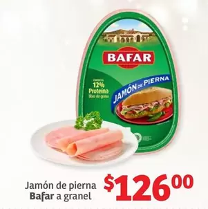 Oferta de Bafar - Jamón De Pierna  A Granel por $126 en Soriana Híper