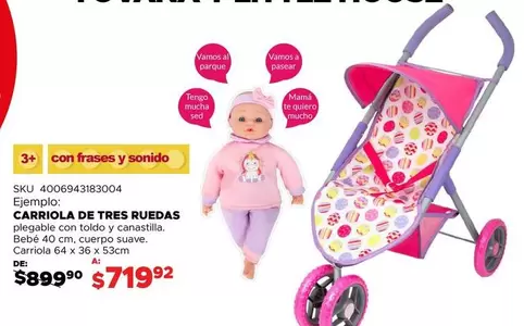 Oferta de Suave - Carriola De Tres Ruedas por $719.92 en Del Sol