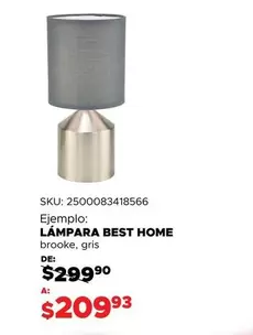 Oferta de Lámpara Best Home por $299.9 en Del Sol