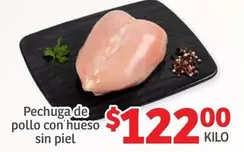 Oferta de Pechuga De Pollo Con Hueso Sin Piel por $122 en Soriana Híper