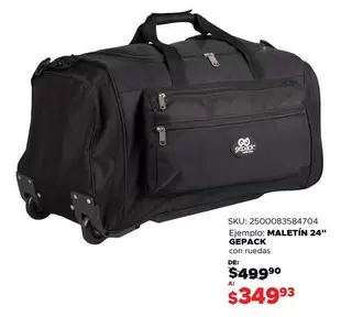 Oferta de Gepack - Maletín 24" por $349.93 en Woolworth