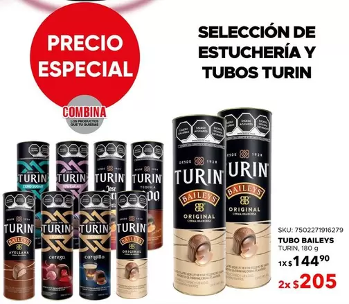 Oferta de Turin - Tubo Baileys por $144.9 en Woolworth