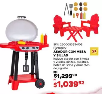 Oferta de Salsa - Asador Con Mesa Y Sillas por $1039.92 en Woolworth