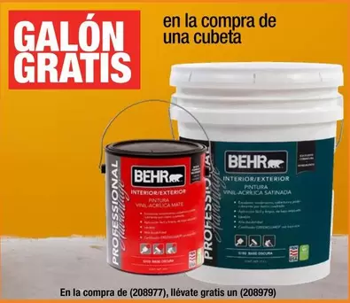 Oferta de Behr - En La Compra De Una Cubeta en The Home Depot