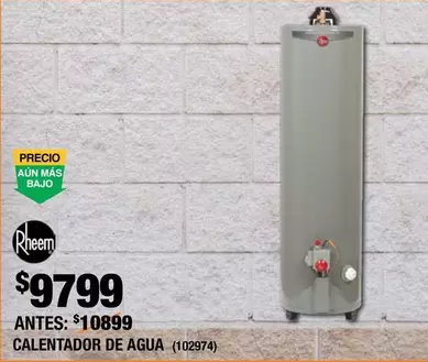 Oferta de Rheem - Calentador De Agua por $9799 en The Home Depot