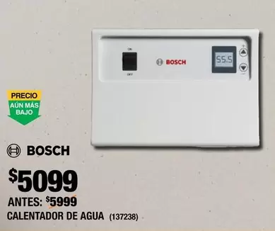 Oferta de Bosch - Calentador De Agua por $5099 en The Home Depot