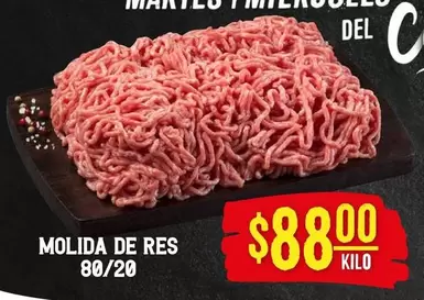 Oferta de Molida De Res por $88 en Soriana Híper