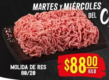 Oferta de Molida De Res por $88 en Soriana Híper