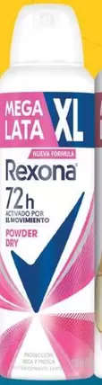 Oferta de Rexona - Mega Xl Lata 72Hof Birthwash Powder Dry por $6.59 en Del Sol