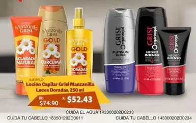 Oferta de Grisi - Capilar  Manzanilla Luces por $52.43 en Woolworth