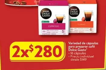 Oferta de Nescafé - Variedad De Cápsulas Para Preparar Café Dolce Gusto en Walmart