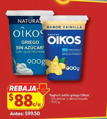 Oferta de Natural - Yoghurt Estillo Griego por $88 en Walmart